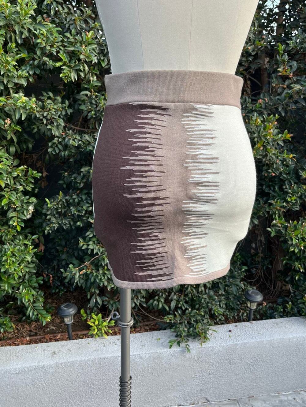 Papaya Mocha Mini Skirt Brown Neutrals Women’s Large USA Made